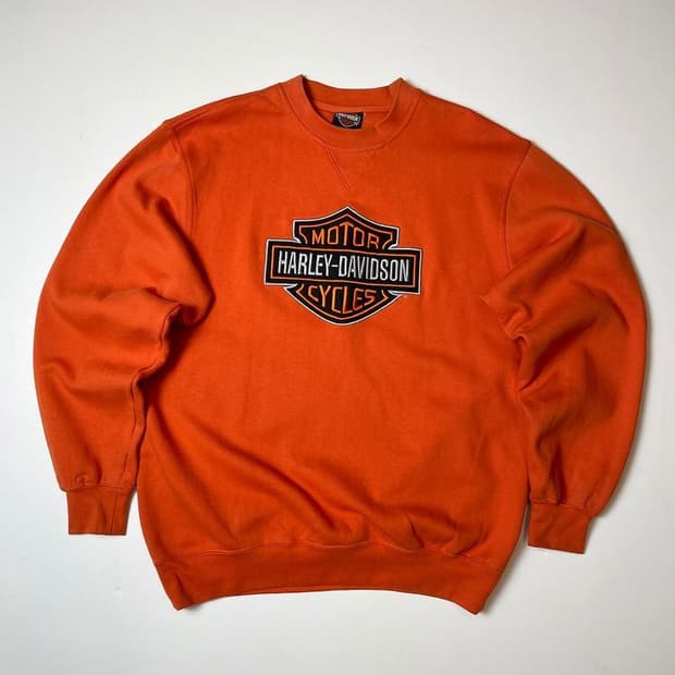 할리데이비슨 로고 빈티지 크루넥 맨투맨 PN9395
