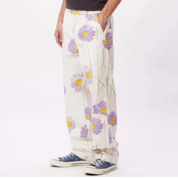 오베이 플라워팬츠 크림 34