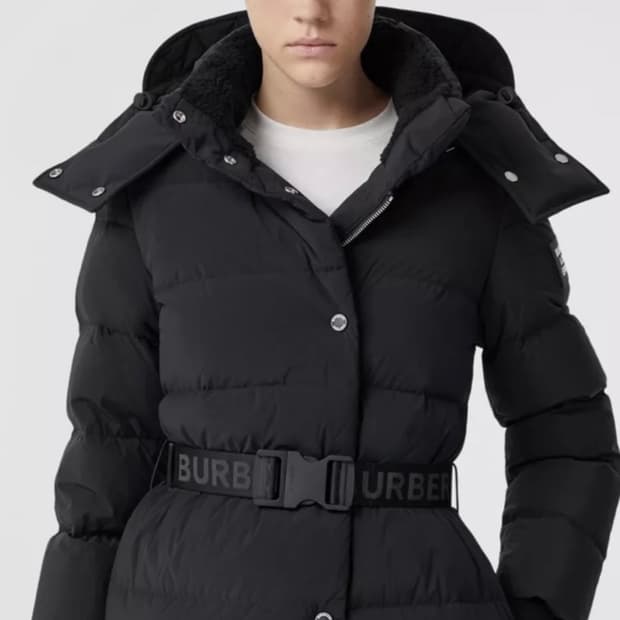 버버리 벨트 하프 패딩