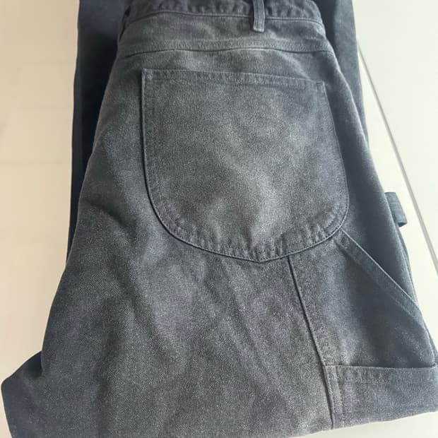[3] 오라리 덕 페인터 팬츠 패이디드 블랙 