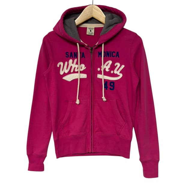 후아유 아치로고 후드집업