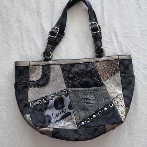 빈티지 코치 패치워크 숄더백