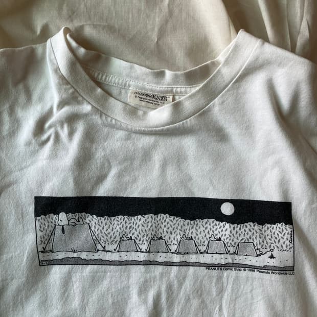피너츠 스누피 흰 긴팔티