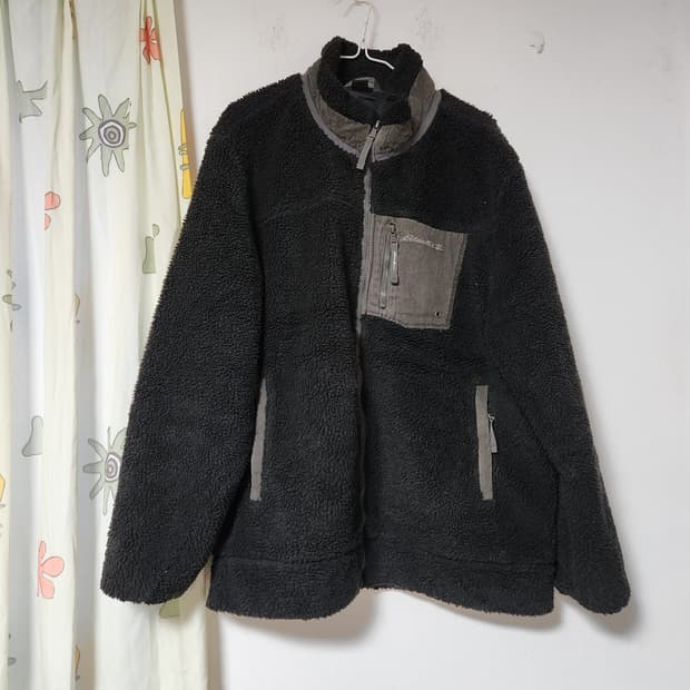 에디바우어 블랙 플리스 자켓2XL