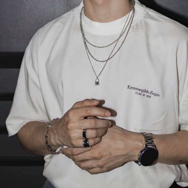 피어오브갓 X 제냐 반팔 화이트