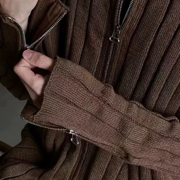 Harkman Knit Zip Cardigan