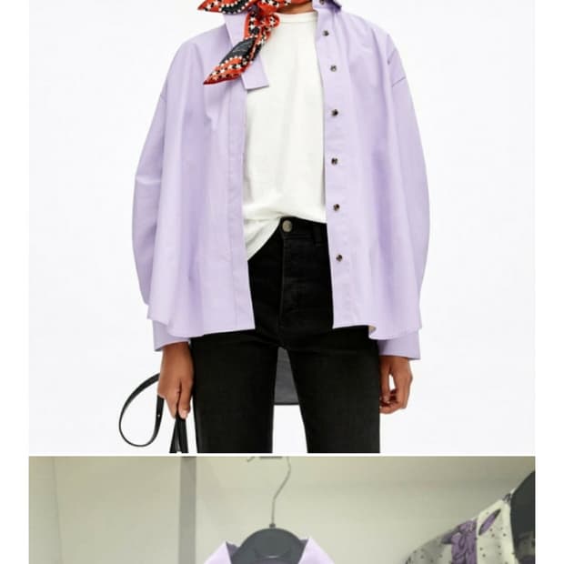 빔바이롤라 연보라 셔츠 S 