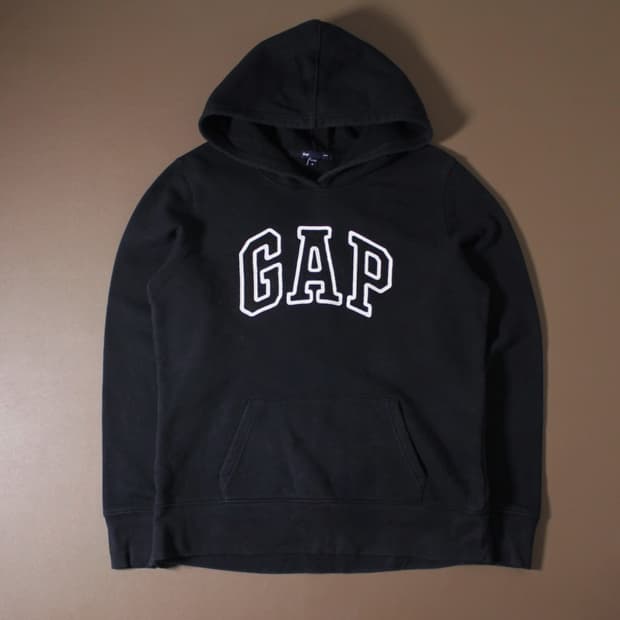 GAP 갭 기모 블랙 후드티 