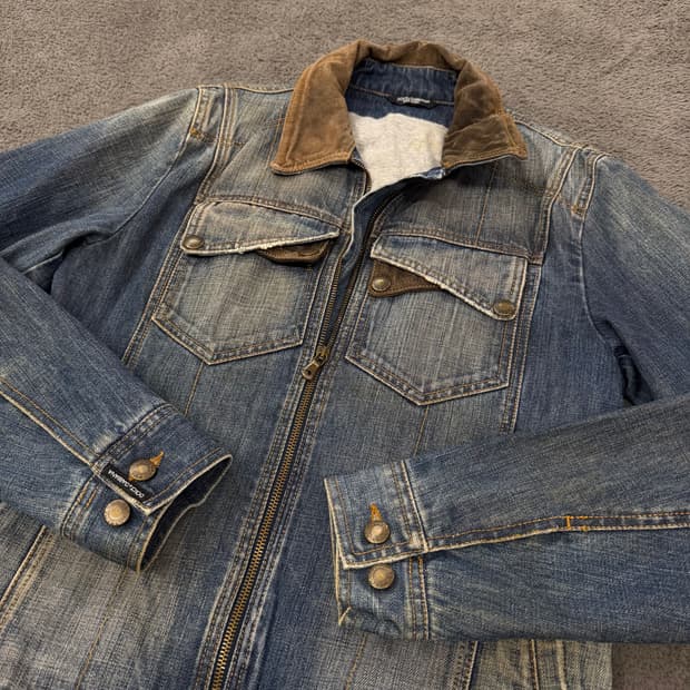 [ 정품/48 ] 돌체앤가바나 코듀로이 데님 트러커 자켓