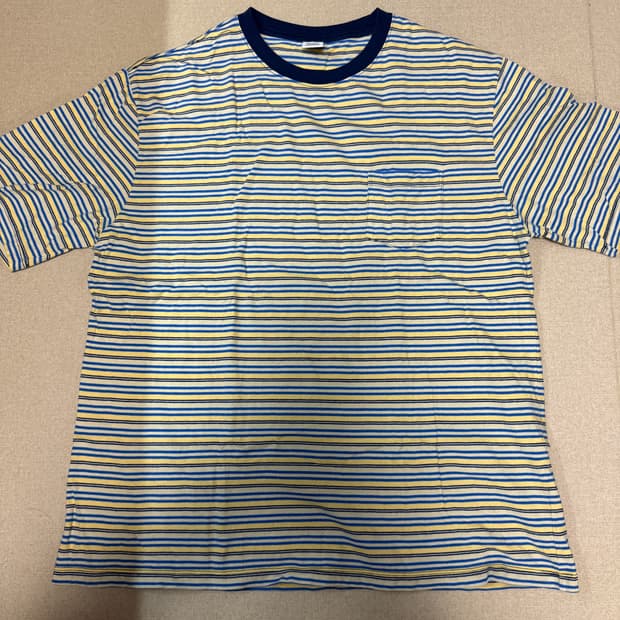 카키스 Washed Border S/S Tee Yellow, XL