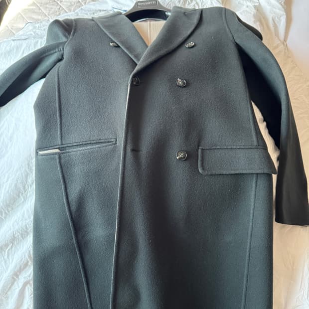 키톤 울 레더 리버서블 더블 브레스티드 코트 50사이즈
