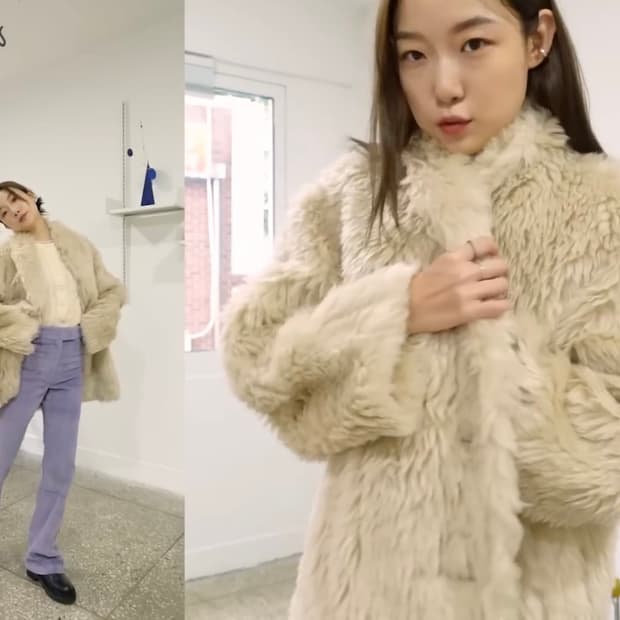 앤아더스토리즈 faux 퍼자켓 S