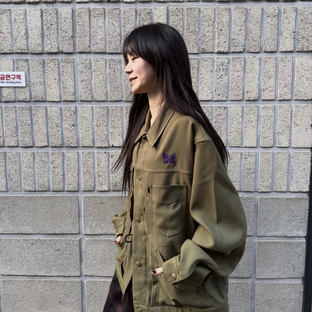 니들스 카키 페니 자켓