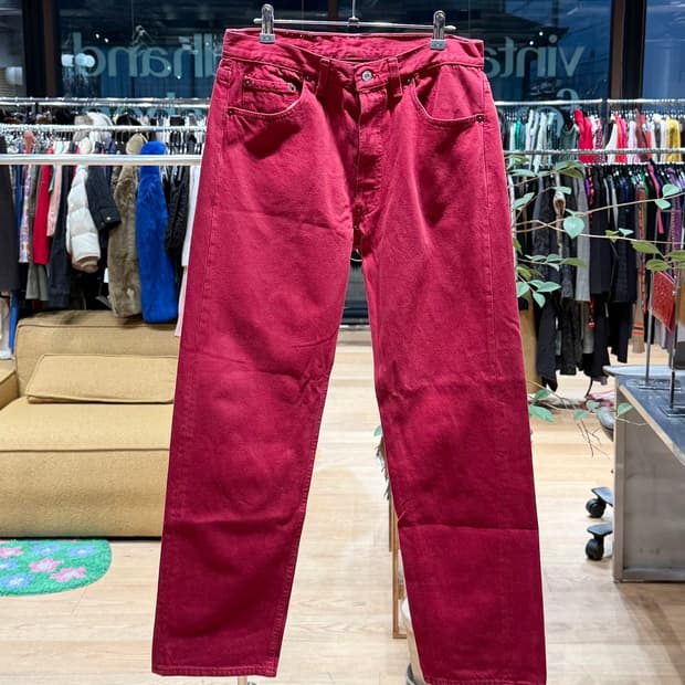 리바이스 501 레드 데님 팬츠