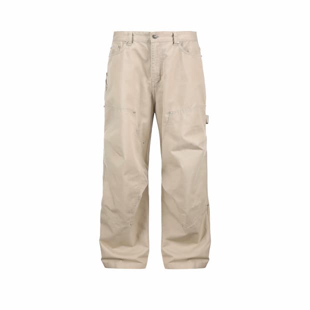 [2] 9999아카이브 쥬얼리 리벳 더블니 팬츠 베이지