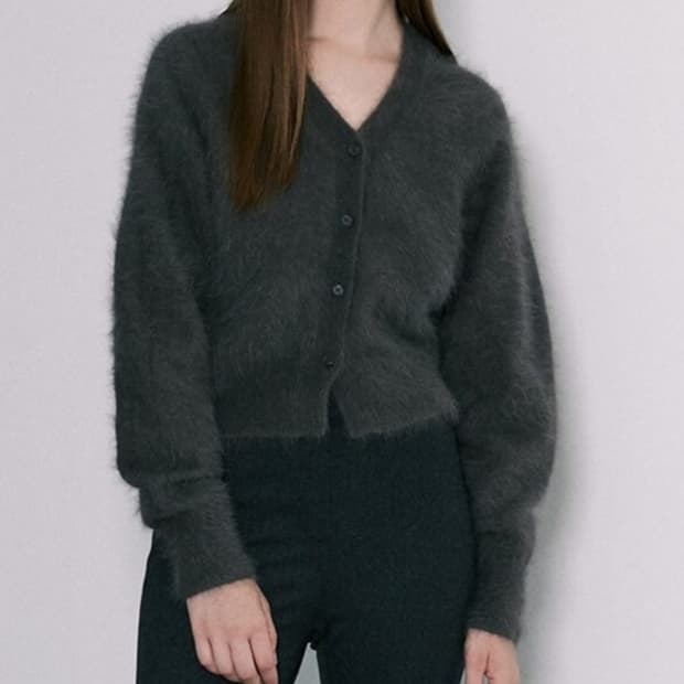 프론트로우 앙고라 가디건