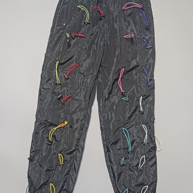 [XL] 빈티지 레인보우 멀티스트링 나일론 조거팬츠