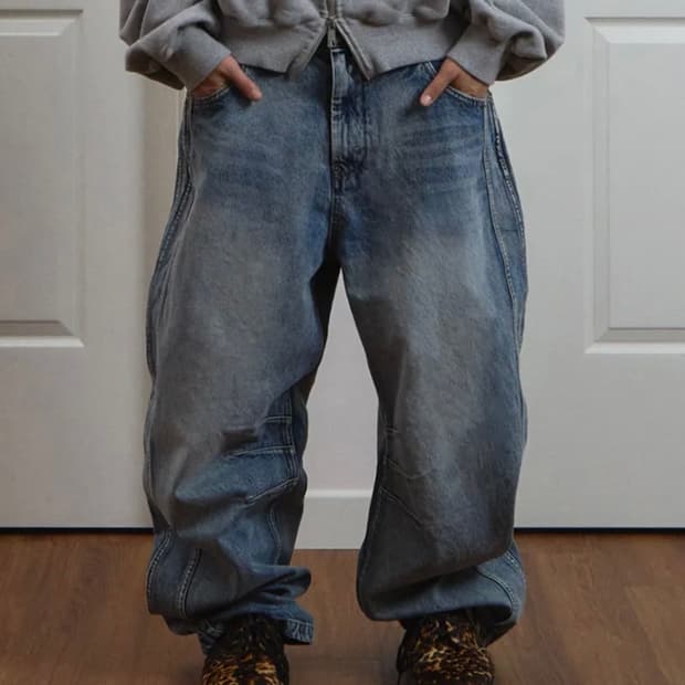 Technical Curved Denim Jeans 데님바지