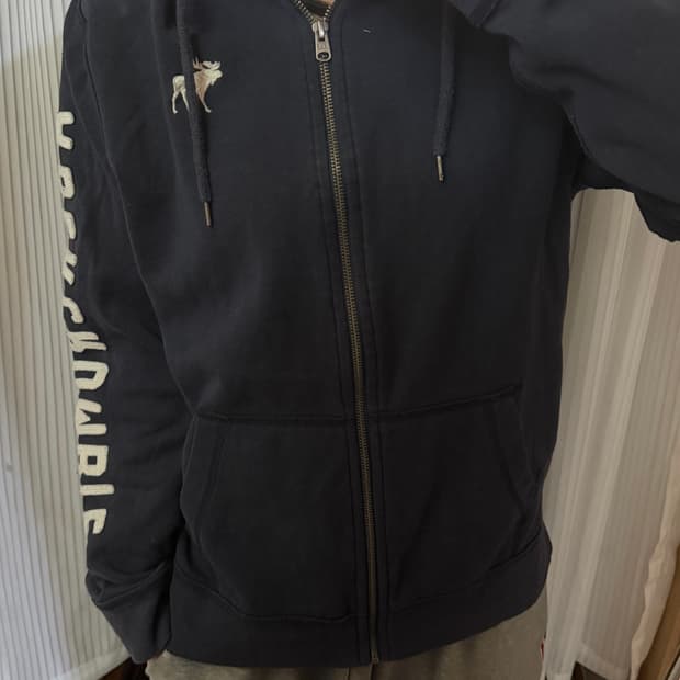 아베크롬비 네이비 후드집업 m