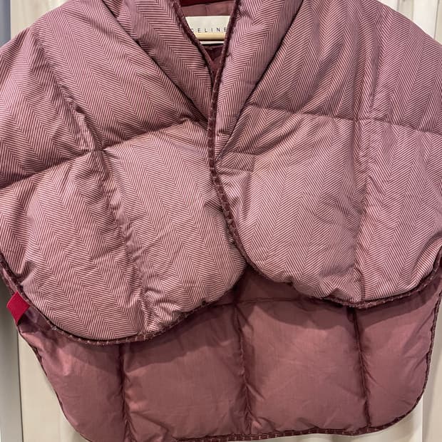 올드 셀린느 패딩 퀼팅 케이프 