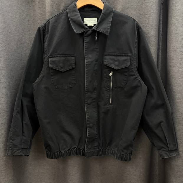 라퍼지스토어 블랙 투웨이 포켓 블루종 면 자켓