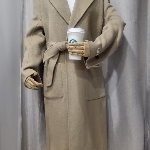 택포♦️새상품 롱코트 핸드메이드 울 자켓 아우터 봄 가을 겨울 자켓 로브