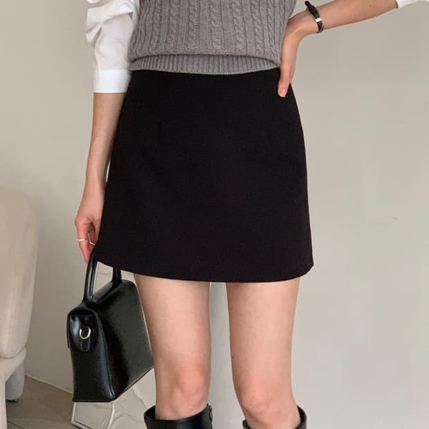 10가트 기모 치마바지 a라인 미니 스커트 S