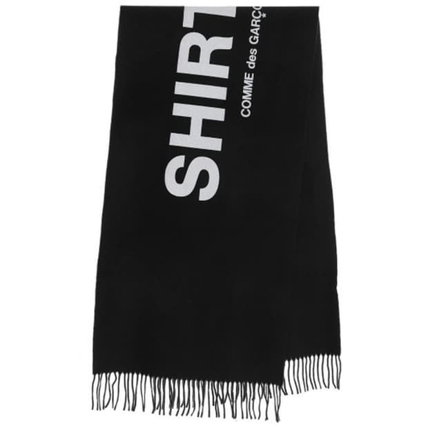 [OS] 꼼데가르송 셔츠 로고 울 케시미어 머플러 