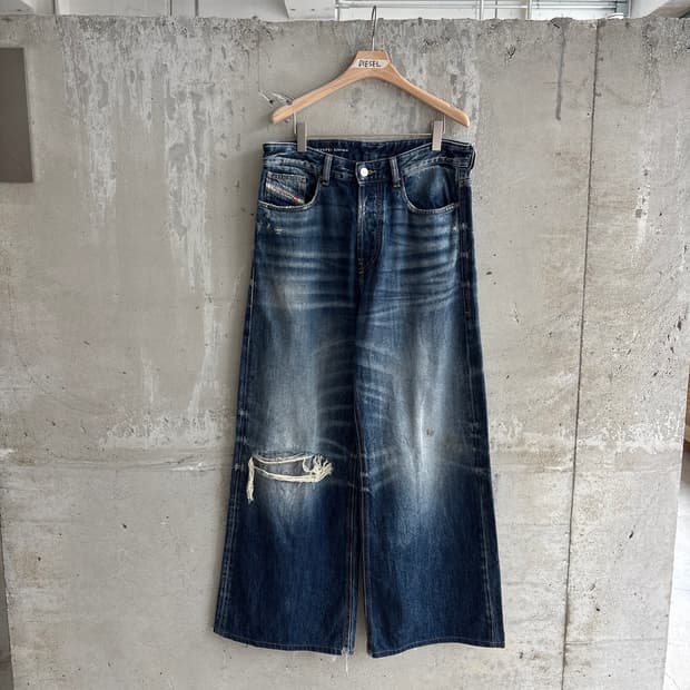 디젤 와이드 데님 팬츠