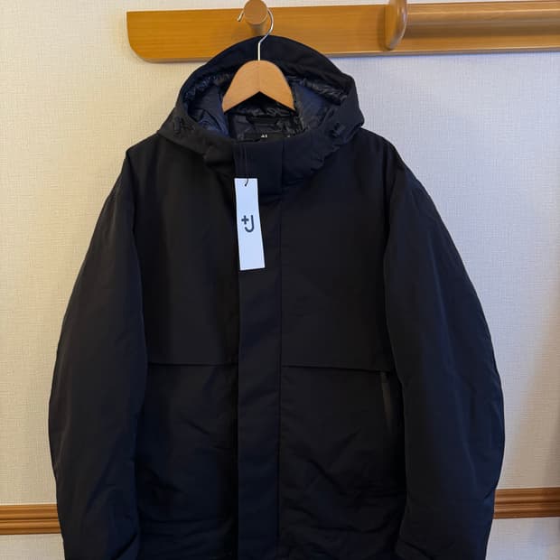 유니클로 +J 질샌더 하이브리드 다운 자켓 XL 블랙