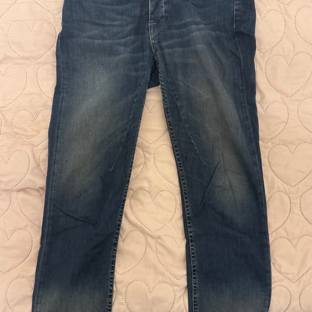 릭오웬스  Berlin cropped jean 국문택