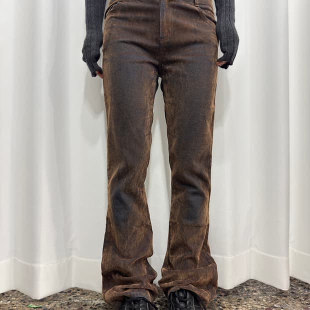 weatherland basics grunge bootscut pants