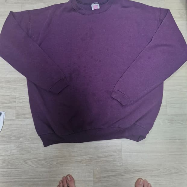 90s 빈티지 hanes 스웨트 셔츠 l 보라색