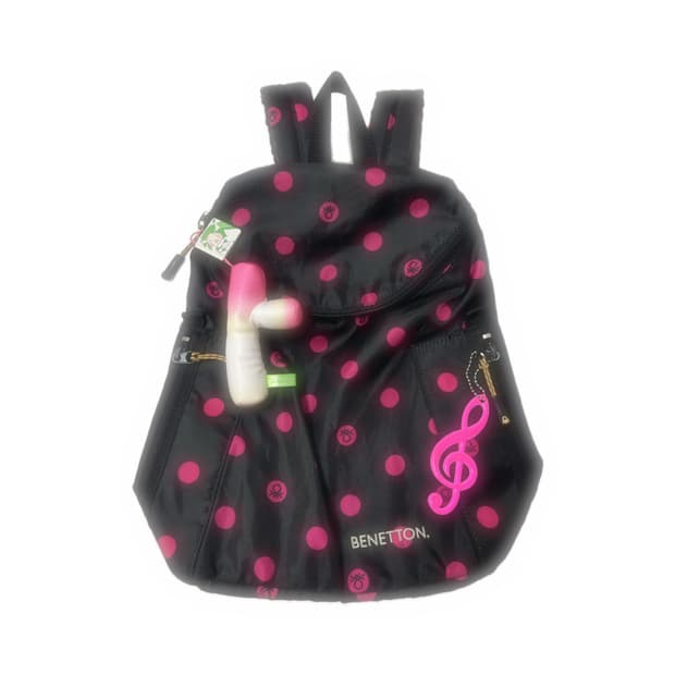 베네통 핫핑크 도트 백팩🎀