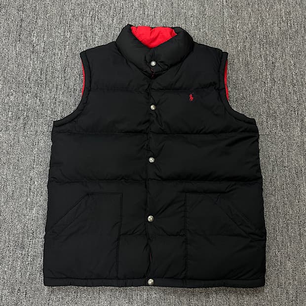 폴로 양면 패딩 조끼 