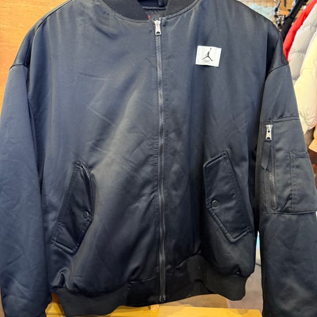 조던 백프린팅 블랙 봄버 자켓