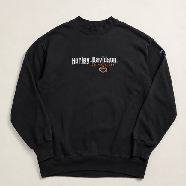 00's Harley-Davidson 할리 데이비슨 자수 기모 맨투맨