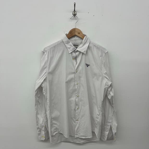 바버(Barbour) 빈티지 셔츠 화이트 공용L