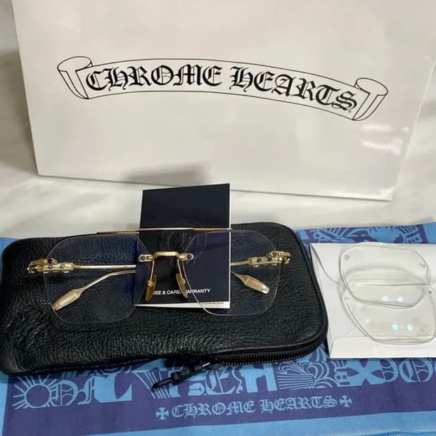 새상품 신형 크롬하츠 플루이드 안경 투톤골드 보증서O