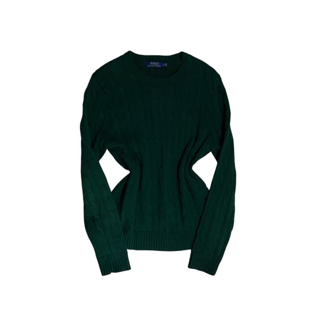 폴로 꽈배기 니트 