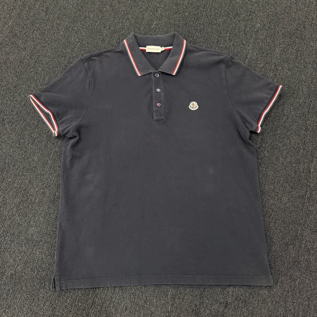 몽클레어 카라 네이비 반팔티