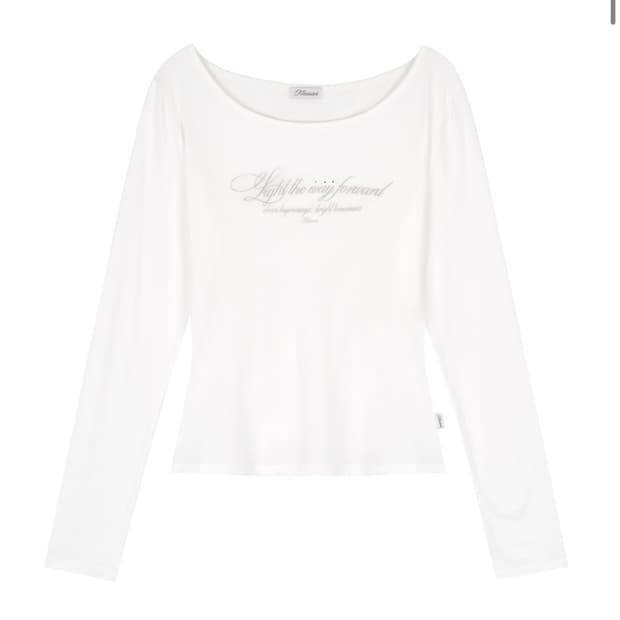 클리시어 클린 클럽 레터 탑 화이트