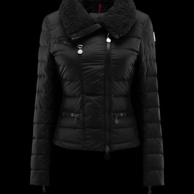 몽클레르 몽클레어 프레네 블랙 양털 카라 다운패딩