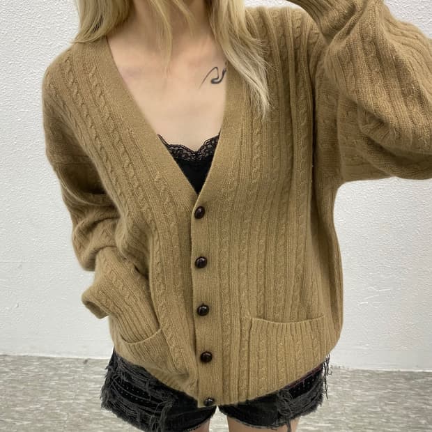 폴로 랄프로렌 빵단추 베이지 가디건 95