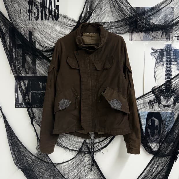 Unbalnced cotton jacket