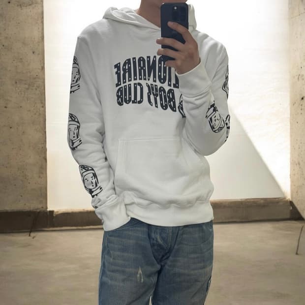 빌리어네어보이즈클럽 커브로고 후드티