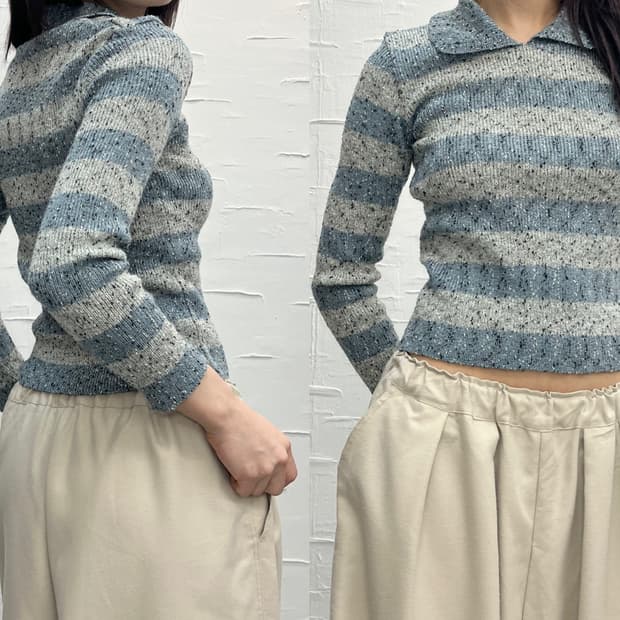 Sky stripe knit