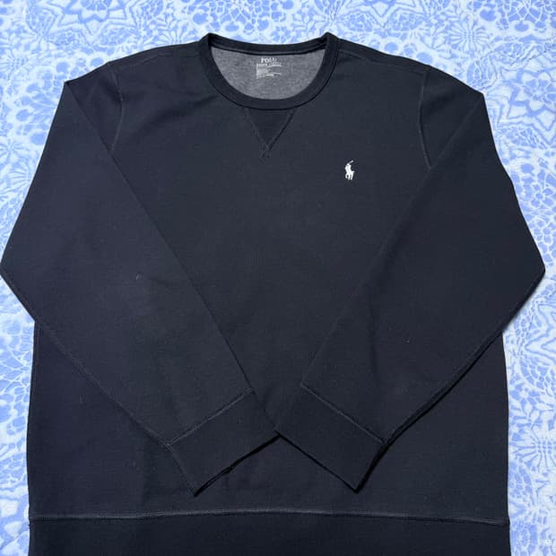 폴로 맨투맨 블랙 XL