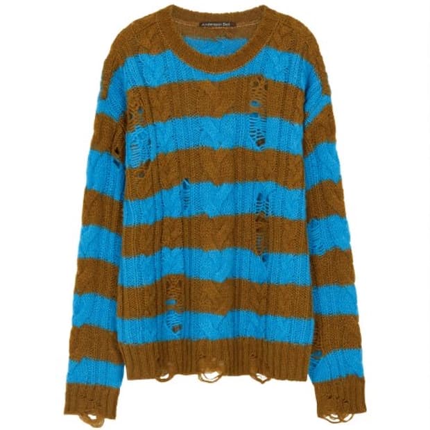 앤더슨벨 디스트로이드 스트라이프 니트 L