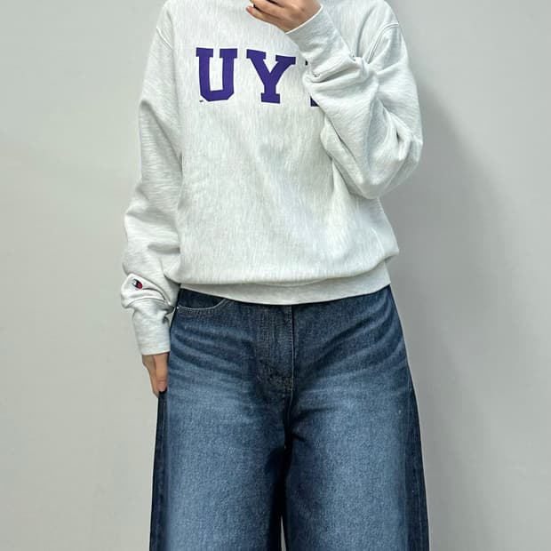 챔피온 프리미엄 리버스위브 컬리지 그레이 맨투맨